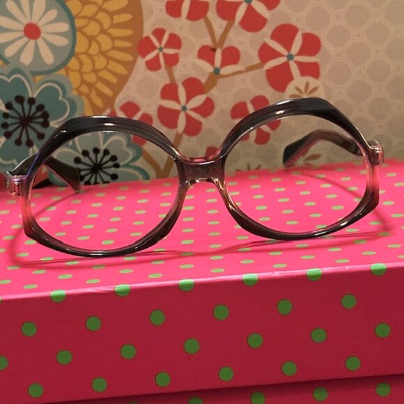 RARE French AVANT-GARDE " Vintage Brown/Clear Ombre Womens Frames - Picture 5 of 16